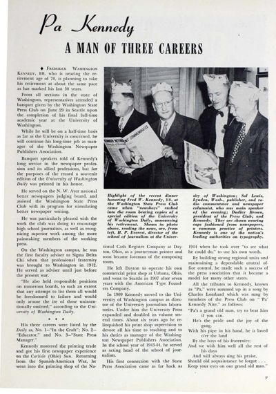 Pa Kennedy- A Man Of Three Careers